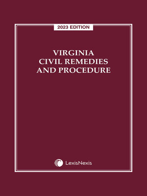 cover image of Virginia Civil Remedies and Procedure